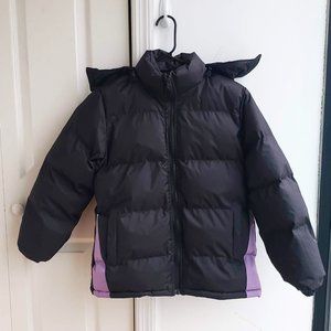 BRAND NEW Big Kids Black & Purple Warm Winter Coat